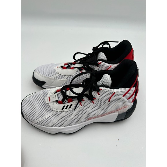 Adidas Dame 7 Men\'s Basketball Shoes‎ Cloud White Core Black Mid Top Sneakers main image 7
